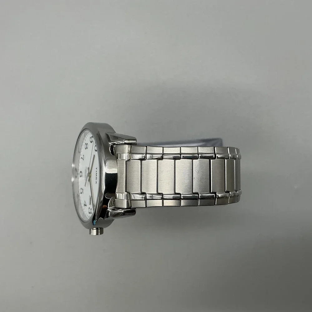 Timex Easy Reader Indiglo Mens Watch 38mm Stainless Date Stretch Band